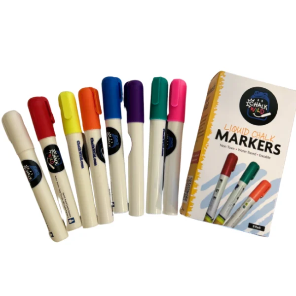 8 Erasable Liquid Chalk Markers (Chalkers)